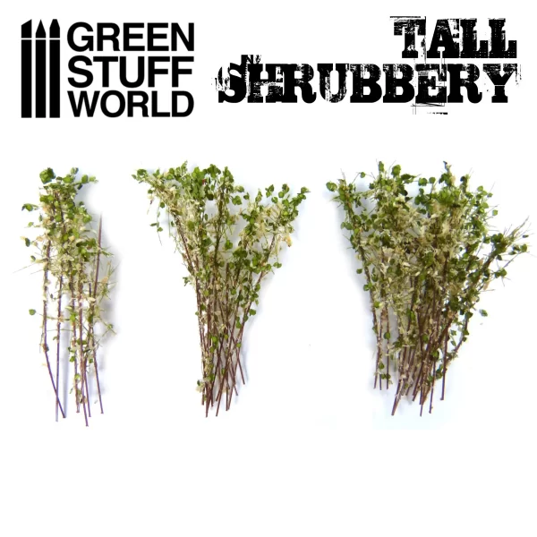 Arbusto Alto<br>Tall Shrubbery<br>White Green - Image 3