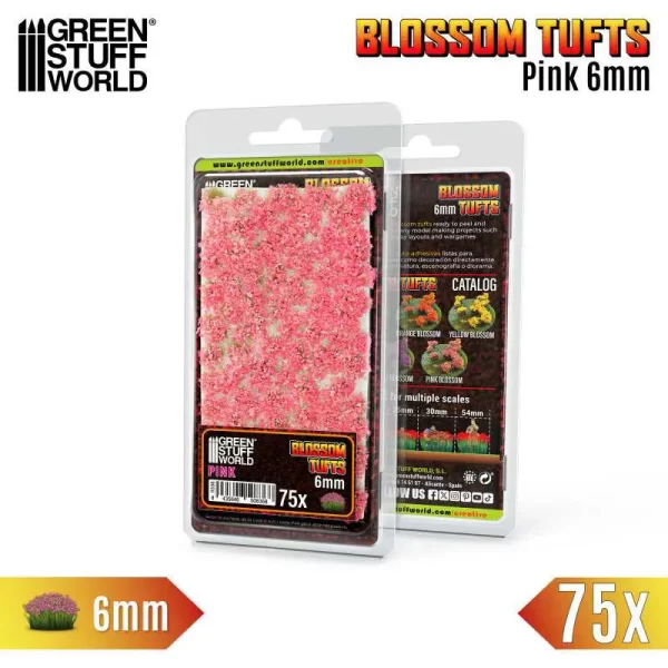 Tufos de Flores Autoadesivo<br><font color="#E57103">Tamanho: <b>6mm</b></font><br>Cor Rosa - Image 2