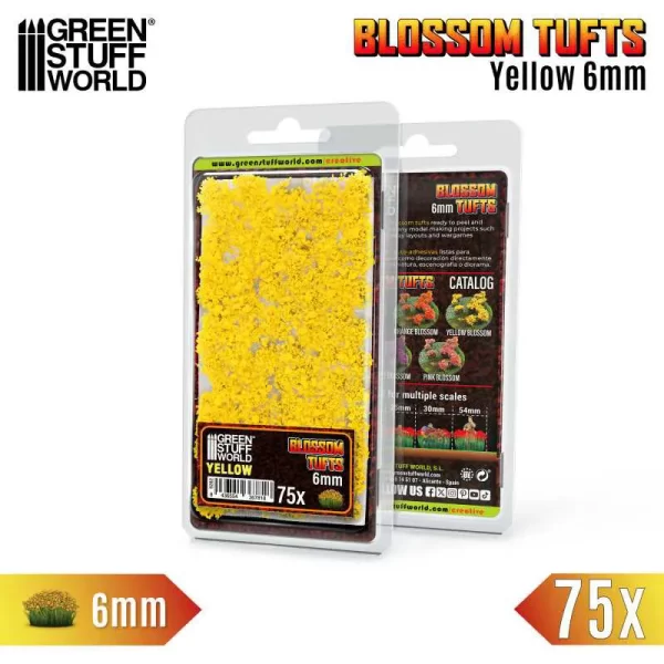 Tufos de Flores Autoadesivo<br><font color="#E57103">Tamanho: <b>6mm</b></font><br>Cor Amarelo - Image 2