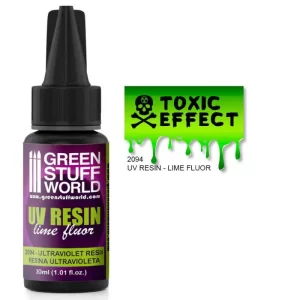Resina Ultravioleta Lime Fluor<br>Efeito tóxico 30ml
