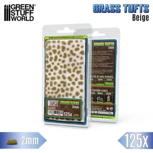 Tufos de Grama Autoadesivo<br><font color="#D20913">Tamanho: <b>2mm</b></font><br>Bege